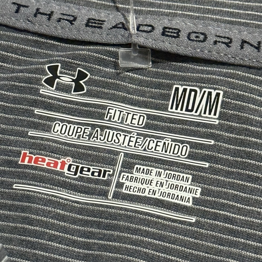 Under Armour Threadborne Pullover Mens‎ Medium Magnolia Capital HeatGear Shirt - Picture 5 of 13